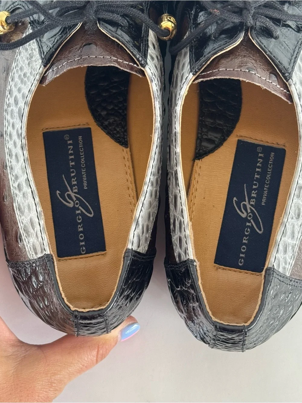 Giorgio Brutini Square Toe Alligator Print Loafers Men's 8